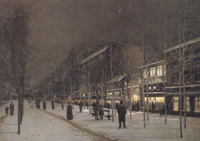 Hippolyte camille delpy Boulevard Barbes-Roche-chouart in de winter (san24) china oil painting image